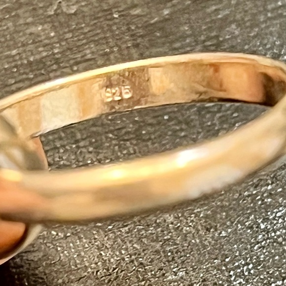 Elegant Sterling Silver 925 Interlocking Rolling Ring SZ 8 Metallic Comfort VTG - Picture 6 of 8